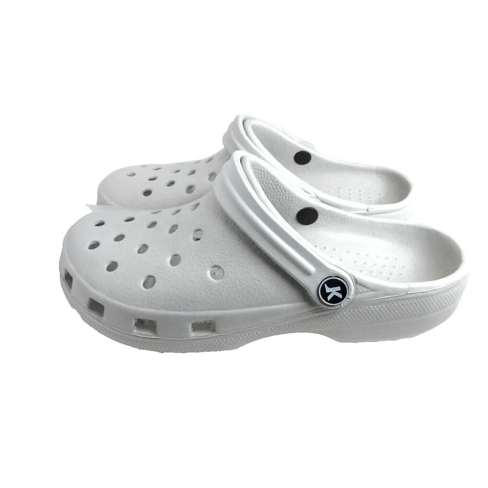 Komodo Clogs New Water Shoes Gray Unisex M 8-9 W 10-11 Rubber Slip On 631703
